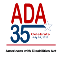 logo for the thirty fifth anniversary of the ada
